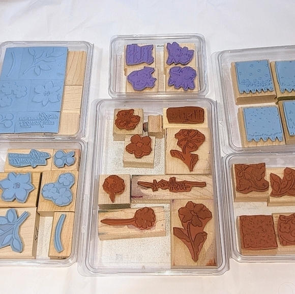 Fancy Flowers Rubber Stamp Multipack Sets 30+ pieces - Picture 2 of 3